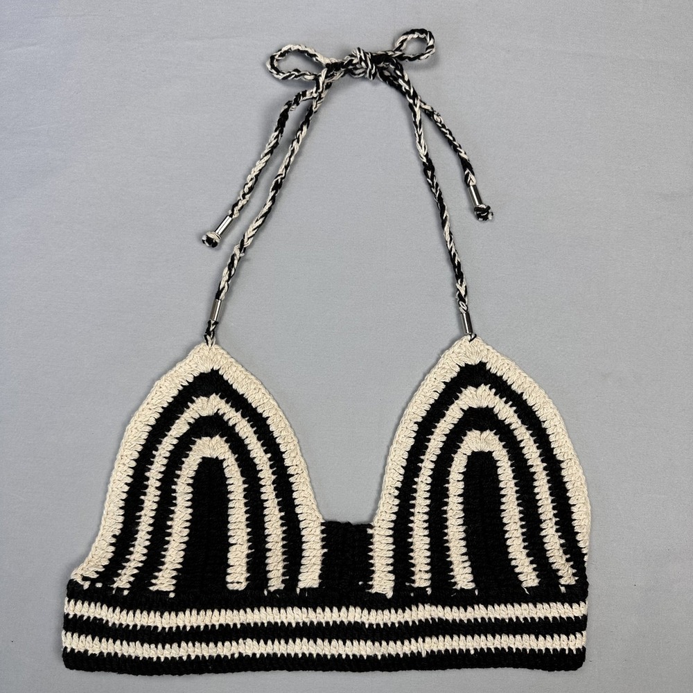 One Teaspoon Hypnotized Crochet Bralette‎ Womens XS/S Handmade Boho Festival Top